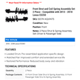 thumbnail image 2 of Front Strut and Coil Spring Assembly Set 2 Piece - Compatible with 2013 - 2018 ES350 2014 2015 2016 2017, 2 of 2
