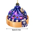 thumbnail image 6 of Glitter Acrylic Dumpling Squishies Ornament 2026 for Christmas Tree Decor, Cute Dumpling Christmas Hanging Xmas Tree Decor Gift for Family, 6 of 7