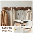 thumbnail image 6 of Wood Wall Mounted Coat Rack with 6 Hooks Wooden Hangers Wall Hook for Entryway Bathroom Bedroom Kitchen for Hanging Clothes Keys Robes Purse Towels Bags, 6 of 11