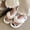 #0195-White, variant on Fuzzy Bow Slippers for Women Winter Bedroom Warm Slippers with Anti-Skid Sole Cozy House Home Open Toe Shoes Gift