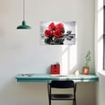 thumbnail image 4 of ZHONGYUTONG Red Rose Canvas Wall Art Romantic Flower Pictures Print Modern Black Red Floral Painting for Bathroom Decor Framed (12.00" x 18.00"), 4 of 5
