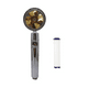 thumbnail image 3 of 1pc Shower Head, Water Saving Flow, 360 Degrees Rotating With Small Fan, ABS Rain High Pressure Spray Nozzle, Bathroom Accessories, 3 of 5
