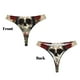 thumbnail image 3 of Balery Gothic Skull With Roses Tangas de Algodón para Mujer con Estampado – Ropa Interior Sexy, Transpirable, G-string-X-Large, 3 of 6