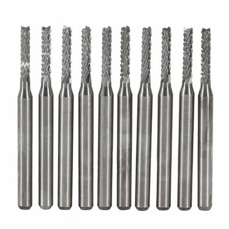 

Feiruifan 10Pcs 3.175mm 1/8inch Shank Corn Mill Cutter CNC Engraving Bit Woodworking Tool