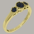 thumbnail image 2 of LBG British Made 14k Yellow GoldWomens Ring Natural Sapphire Anniversary Ring - 33 size options - Size 7.5, 2 of 7
