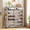 Type D, variant on Tomnk 10-Tier Shoe Rack with Dustproof Cover, Free-Standing Shoe Storage Cabinet for Closet Entryway, Holds 30-36 Pairs of Shoes, Gray