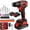 Red, variant on 21V Cordless Power Drill/Driver Set, 2 Variable Speeds with LED Light, 3/8" Keyless Chuck, 2 & Charger, 28- Kit for Use(Red)