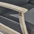 thumbnail image 5 of Danielle Outdoor 5 Piece Acacia Wood Sectional Sofa Set, Light Gray and Dark Gray, 5 of 15