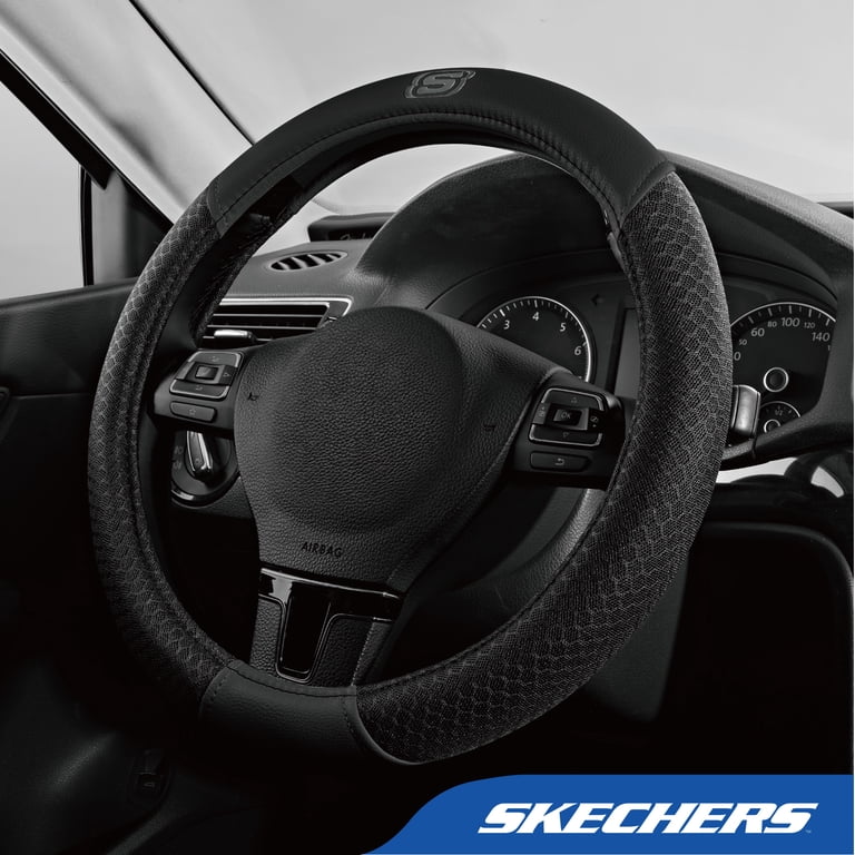 Skechers Air-Cooled Memory Foam Steering Wheel Cover, Black photo 1