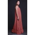 thumbnail image 4 of Bimba Robe Longue Maxi Imprimée Pink6 Bird Leaves & Flowerpecker pour Femmes, Chemise de Nuit en Rayonne à Bretelles Spaghetti, Vêtements de Nuit pour Dames, XXX-Large, 4 of 5