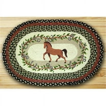 Earth Rugs OP-427 Horse Oak Leaf Oval Patch 20" x 30"