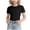 Black, variant on Girls' Shirt Short Sleeve Basic Top Tween Summer Ribbed T-Shirt Teen Cute Fitted Soft Tee for Kids (Pink, 15-16 Years)