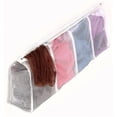 thumbnail image 2 of Whitmor Mesh Hosiery Wash Bag White 4-Compartment, 2 of 4
