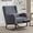 Gray, variant on Rocking Chair Nursery,Teddy Nursery Rocking Chairs with Foot Rest, Sherpa Glider Rocker Nursing Chair with High Back for Nursing, Living Room, Bedroom, Dark Grey