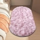 thumbnail image 5 of Fiudx Ofertas de la semana Alfombra de seda ovalada para dormitorio, bonita manta para cama de niña, tapete para ventana, sala de estar, mesa de café, manta completa lavable, 5 of 6