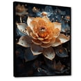 thumbnail image 2 of Designart "Lotus Flower Adorned With Gilded Accents" Lotus Floater Framed Wall Art Living Room, 2 of 5
