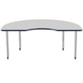 thumbnail image 5 of ECR4Kids 48in x 72in Kidney Everyday T-Mold Adjustable Activity Table Grey/Navy/Silver - Super Leg, 5 of 7