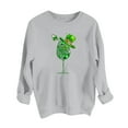 thumbnail image 5 of Charella Sweatshirts for Women St Patricks Day Decorations Long Sleeve Crewneck Tops 2025 Trendy T-shirt,Gray,M, 5 of 5