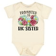 thumbnail image 3 of Inktastic Promoted to Big Sister with Flowers Girls Baby Bodysuit, 3 of 5