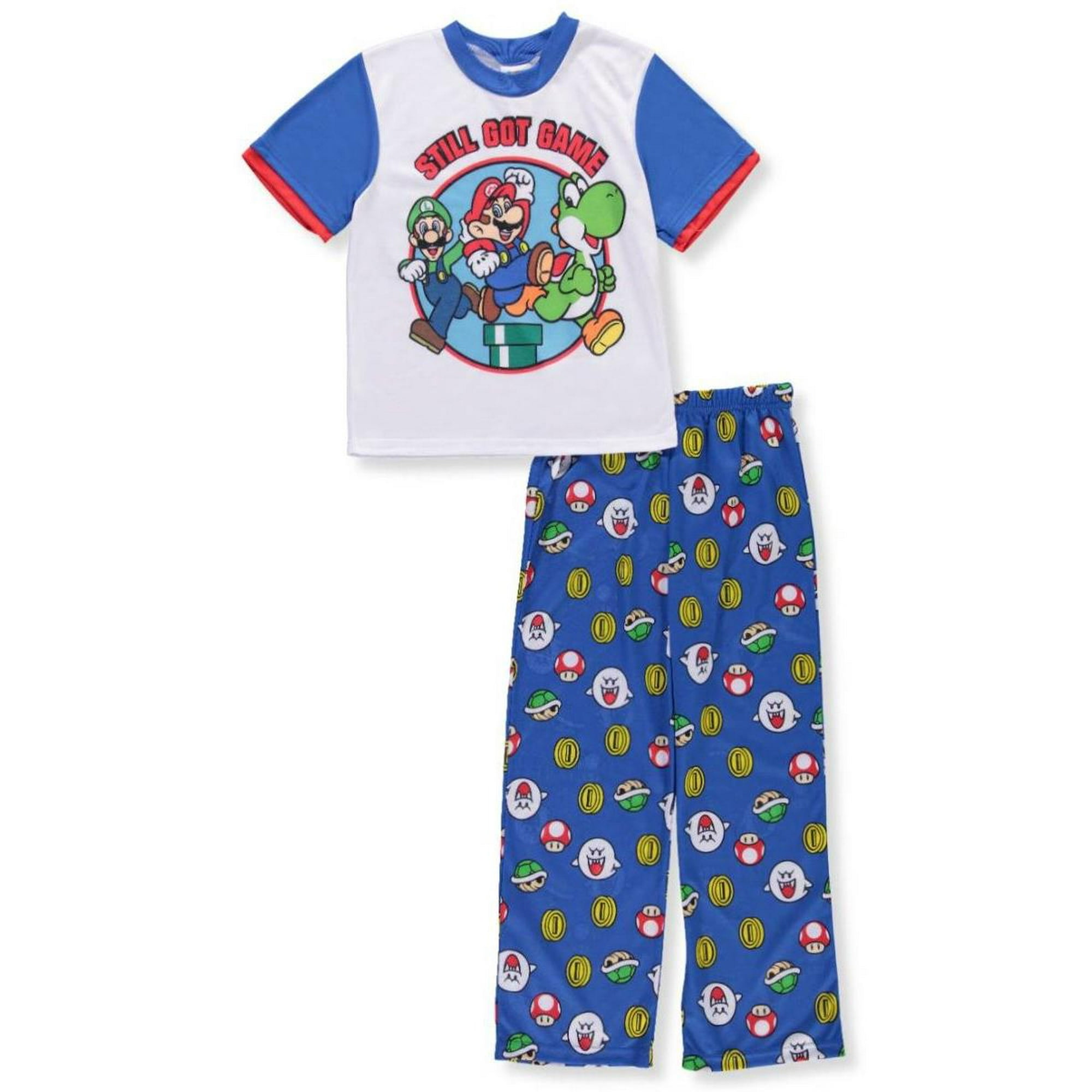 Super Mario Boys 2 Piece Pajamas Walmart