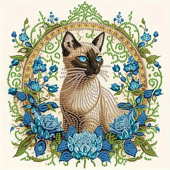 Domineering Blue Eyed Cat Diamond Art Painting Kit