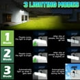 thumbnail image 6 of Solar Lights Outdoor, 2 Pack 3500LM Bright Motion Sensor Outdoor Lights, 3 heads Solar Flood Lights with Remote Control, Solar Spot Lights Landscape Lighting for Patio Garage Yard Entryways, 6 of 7