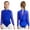 Blue, variant on Gymnastics Leotard for Girls Sparkly Sheer Mesh Long Sleeve Figure Skating Bodysuit One Piece Jumpsuit Red 6