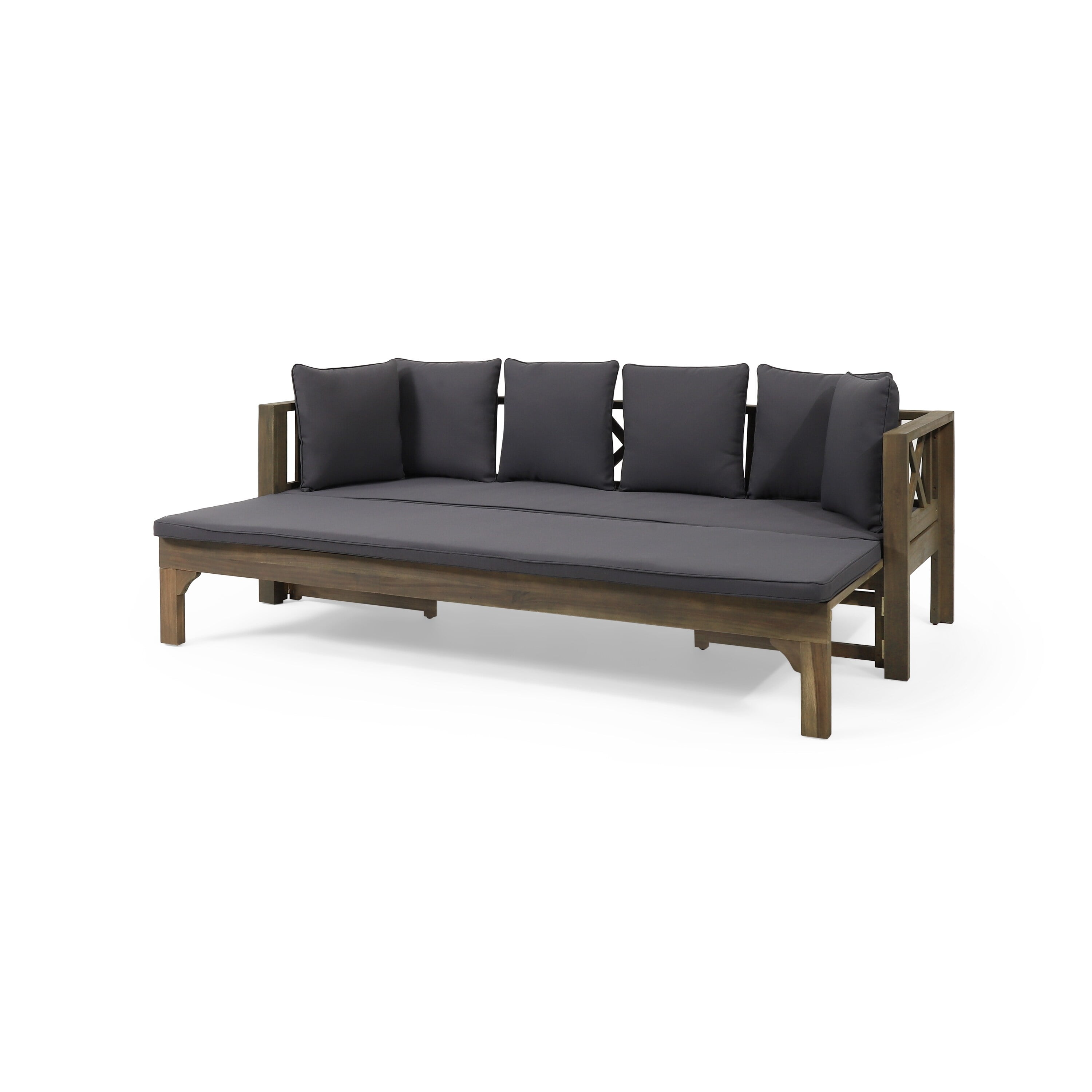 Christopher Knight Home Long Beach Outdoor Extendable Acacia Wood