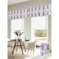 thumbnail image 6 of Purple Gray Leaves Valances for Windows, Summer Tropical Plant Aesthetics Light Filtering Kitchen Curtains, Rod Pocket Window Valance Curtains for Living Room Bedroom, 42" W x 12" L, 2 Panels, 6 of 9