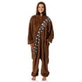 thumbnail image 6 of Star Wars Chewbacca Hooded Adult Plush Fleece Zip-Up Costume One Piece Footless Pajama Union Suit, 6 of 8
