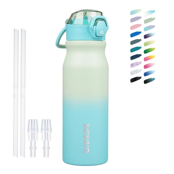 BJPKPK 25oz Stainless Steel Water Bottle with Straw, Insulated Water Bottle, Mint
