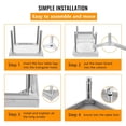 thumbnail image 2 of Eastvita EliteEdge Stainless-Steel Grill St& Table 48 by 28 in Heavy-Duty 1500 Pounds Load Rating Antimicrobial Surface Adj Legs Locking Casters 3 in Curved Edge for Com Kitchens & Outdoor, 2 of 6