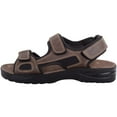 thumbnail image 5 of ABSOLUTE FOOTWEAR Mens Touch and Close Summer Holiday Strap Sports Sandals - Brown - US 9, 5 of 7