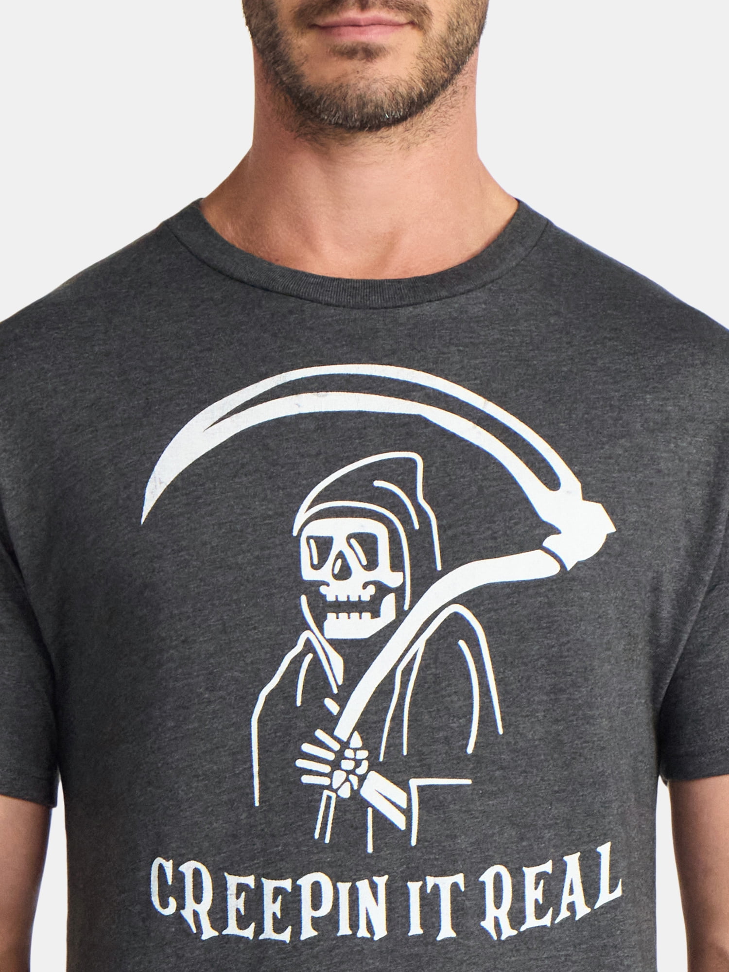 Halloween Men's Creepin It Real Graphic Tee from Way to Celebrate, Sizes XS-3XL