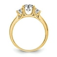 thumbnail image 3 of FJC Finejewelers 14 kt Yellow Gold 1.50 ct. Three Stone with Sides G H I True Light Moissanite Engagement Ring, 3 of 8