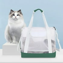 Blueek Foldable Portable Pet Carrier Bag for Cats - Breathable & Stylish Travel Companion for Outdoor Adventures, 13x13x9 Inch,Green
