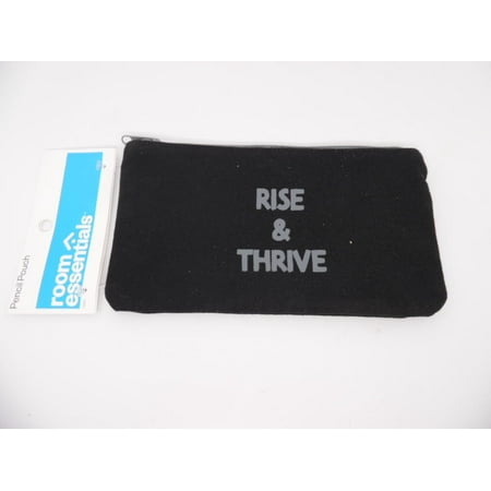 Room Essentials Canvas Pencil Pouch w/ Zipper - Rise & Thrive - Black