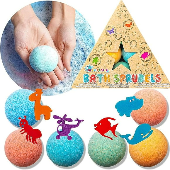 Bath Bombs for Kids: Bathbombs with Surprise Inside That Wows Any Kid, Ideal Toys Fizzies for Age 3+, Men, Women and Girls with Kids, Perfect for Family Bat (6 pcs Per Pack)