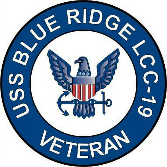 3.8 Inch USS Blue Ridge LCC-19 Veteran Decal Sticker
