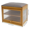 thumbnail image 2 of Miumaeov Shoe Bench with Cushion 2 Tier Shoes Cabinet Shoe Storage Orgainizer Rack For Entryway, 2 of 14