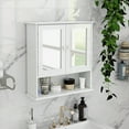 thumbnail image 3 of Cterwk Bathroom Wall Cabinet with Doule Mirror Doors and Shelvs, 3 of 9