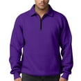thumbnail image 5 of Zimjoy Men's Quarter Zip Pullover Mock Neck Long Sleeve 1/4 Zip Pullover Mens Casual Mens Shirts Lightweight Purple Zip Up Hoodie Old Money Clothes Men, Purple 2XL, 5 of 6