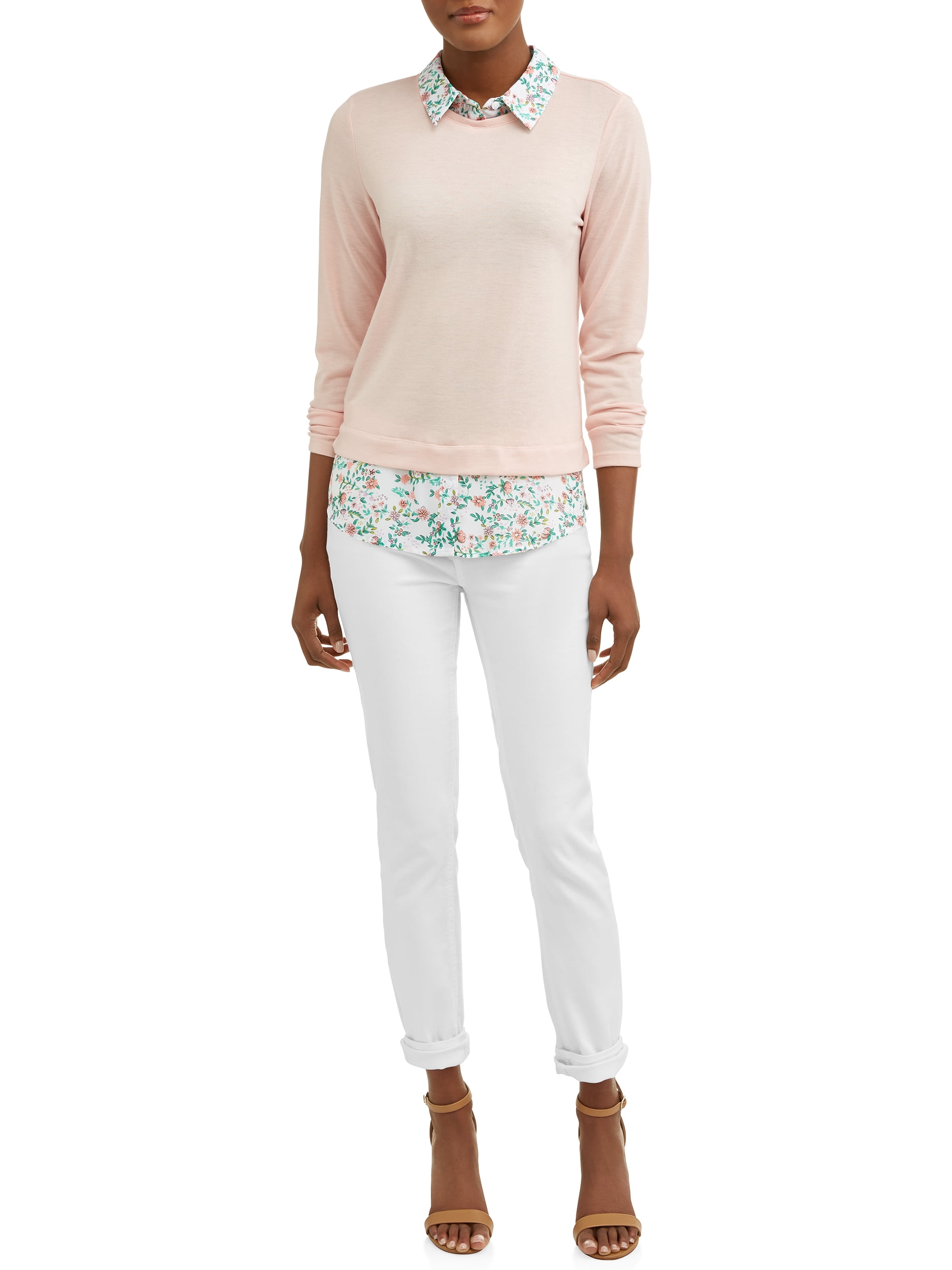 women's sweater with built in collar