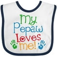 thumbnail image 3 of Inktastic My Pepaw Loves Me Grandchild Boys or Girls Baby Bib, 3 of 4