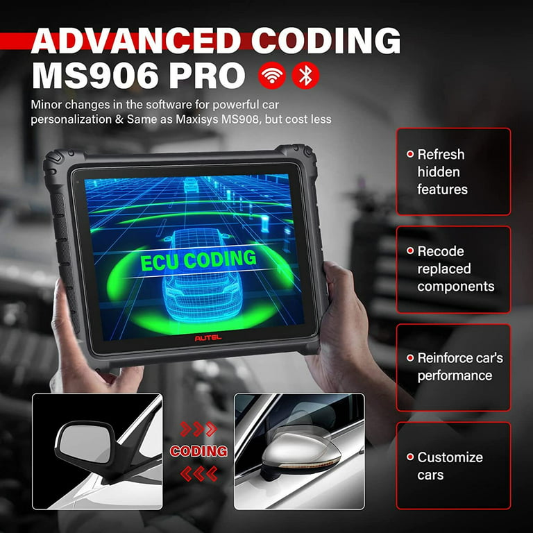 2023 Autel MaxiSys MS906 PRO OBD2 Car Diagnostic Tool Scanner ECU Coding,  Active Test, All System Diag, 33+ Service Functions