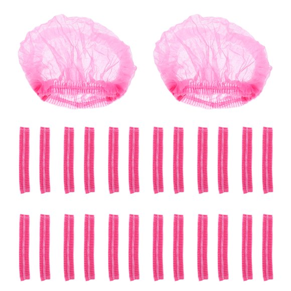 MERRYHAPY 100Ud Redes De Malla No Tejida Desechables Rosa Para Protección De Cabello En