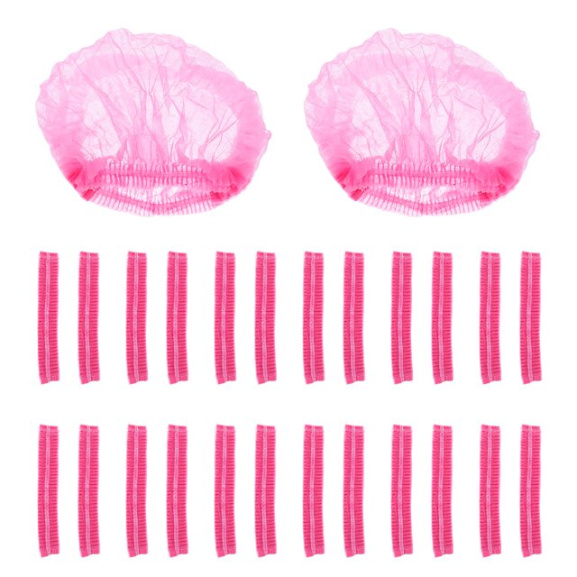 MERRYHAPY 100Ud Redes De Malla No Tejida Desechables Rosa Para Protección De Cabello En