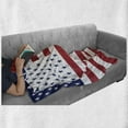 thumbnail image 6 of American Flag Soft Flannel Fleece Throw Blanket, America Continent Shaped Flag Martial Design International World Glory Print, Cozy Plush for Indoor and Outdoor Use, 60" x 80", Navy Red, by Ambesonne, 6 of 6