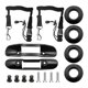 thumbnail image 2 of paddle Holder Clips Correas Seguridad Paddle Correas con tornillos Tuercas Marine Deck Mounted Canoe Oars Keeper Accesorios Clip shamjiam Clips de soporte de paleta de kayak, 2 of 9