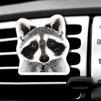 WIRESTER Car Air Freshener Fragrance Vent Clip Interior Decoration for Cars with Lemon Scented Pad - Raccoon